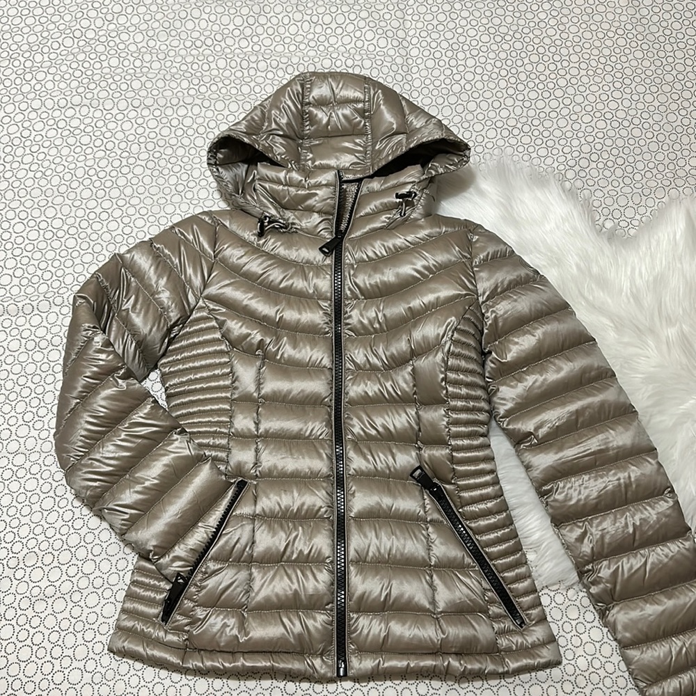 Calvin Klein Golden Metallic Down Puffer Jacket